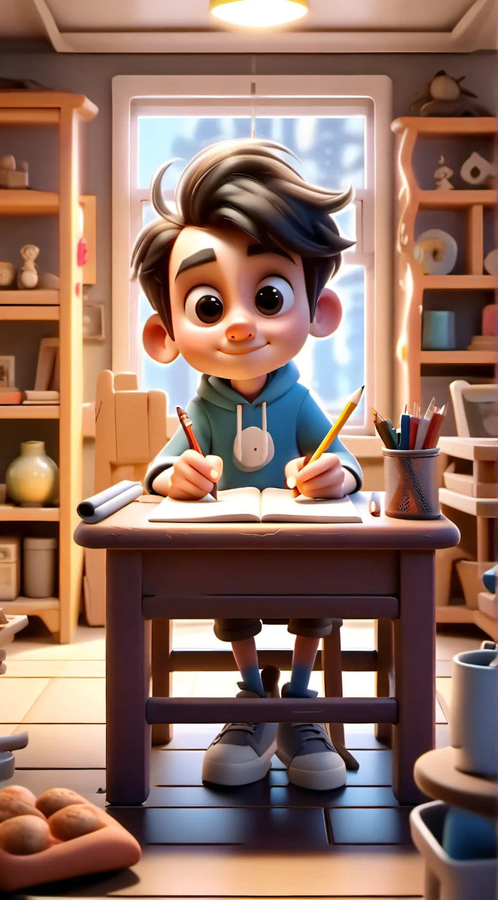 ai character: pencilmation background