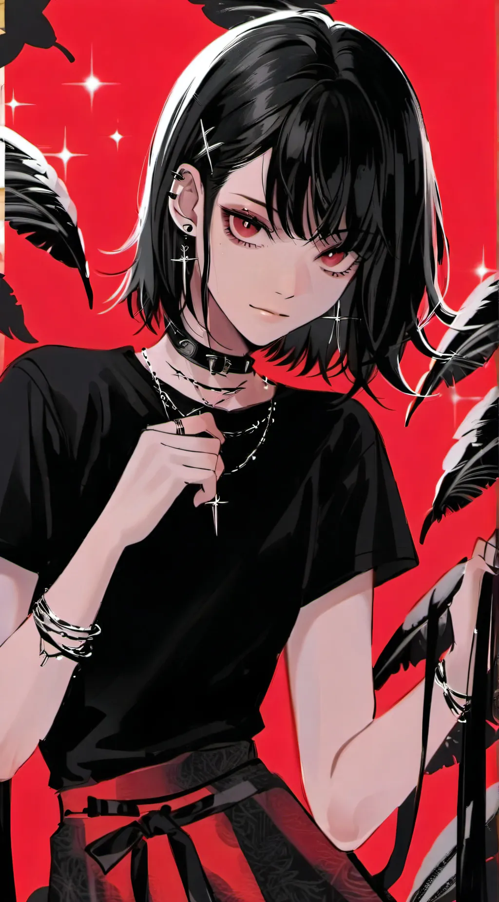 ai character: Scarlet background