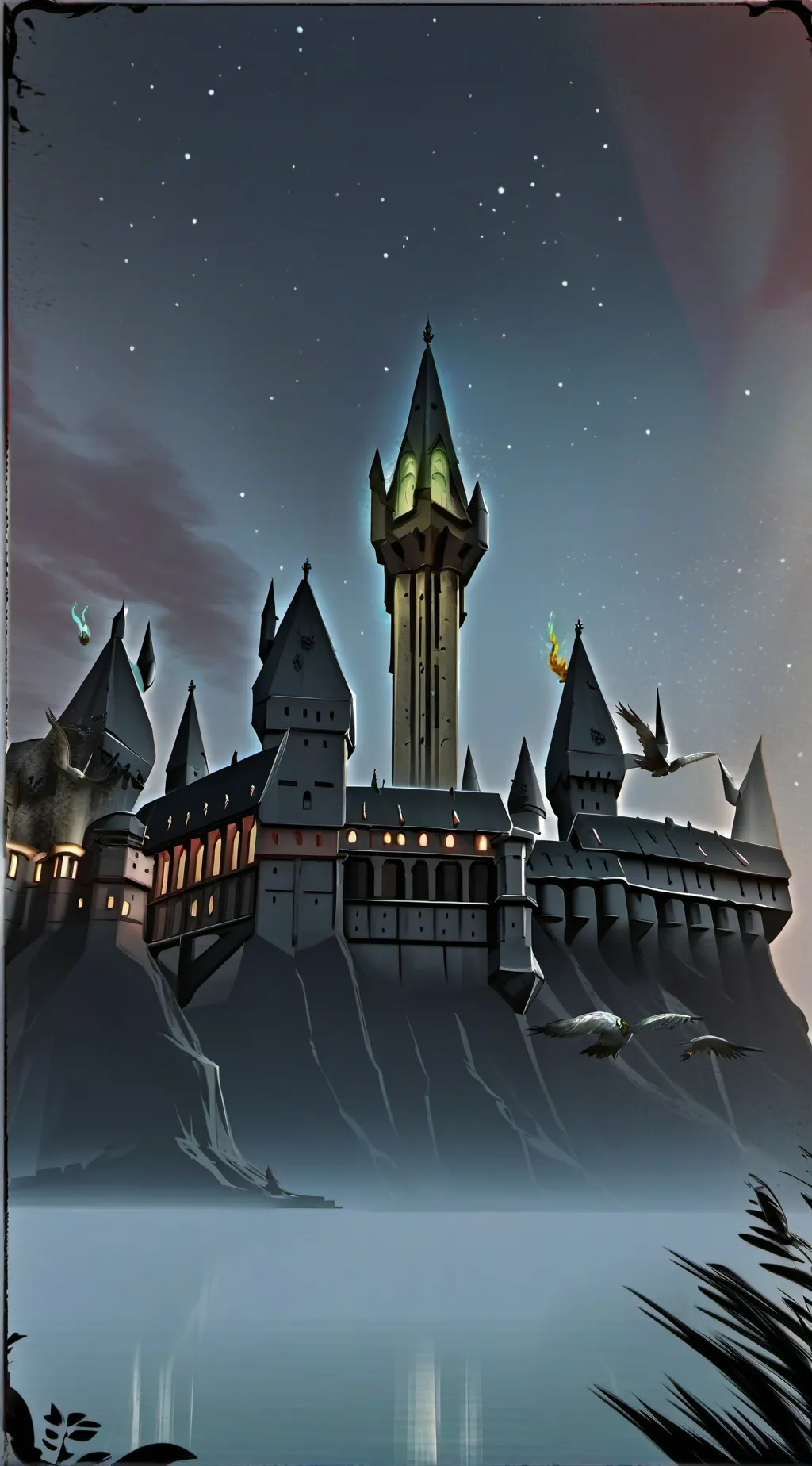 ai character: `☆..Hogwarts..☆` background