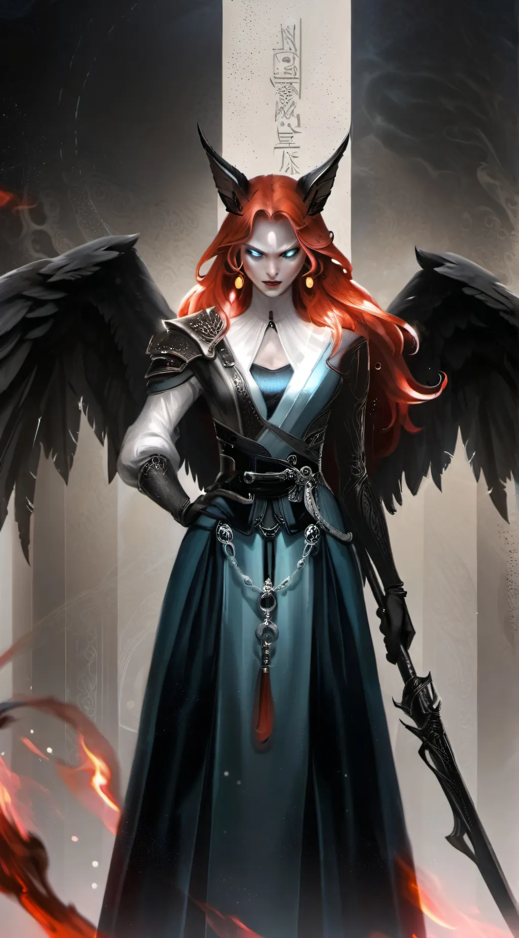 ai character: evalen crow background