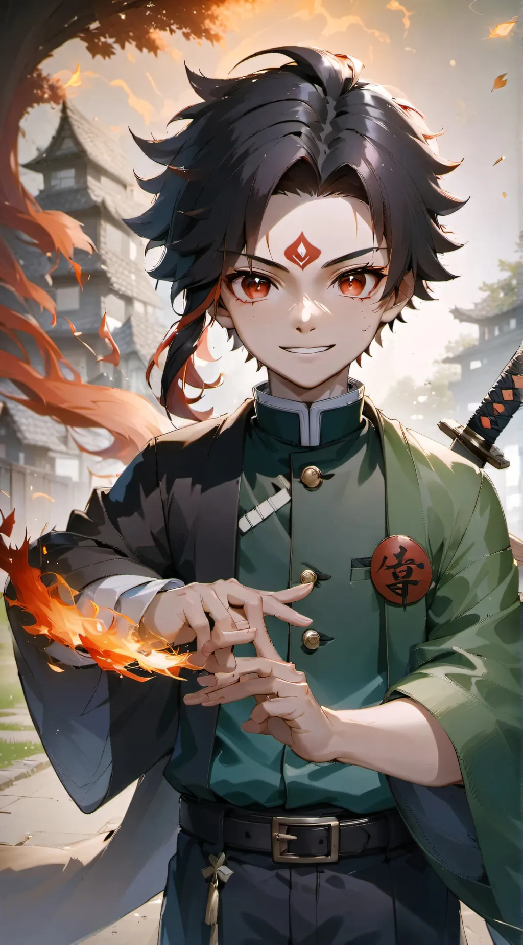 ai character: Demon tanjiro background