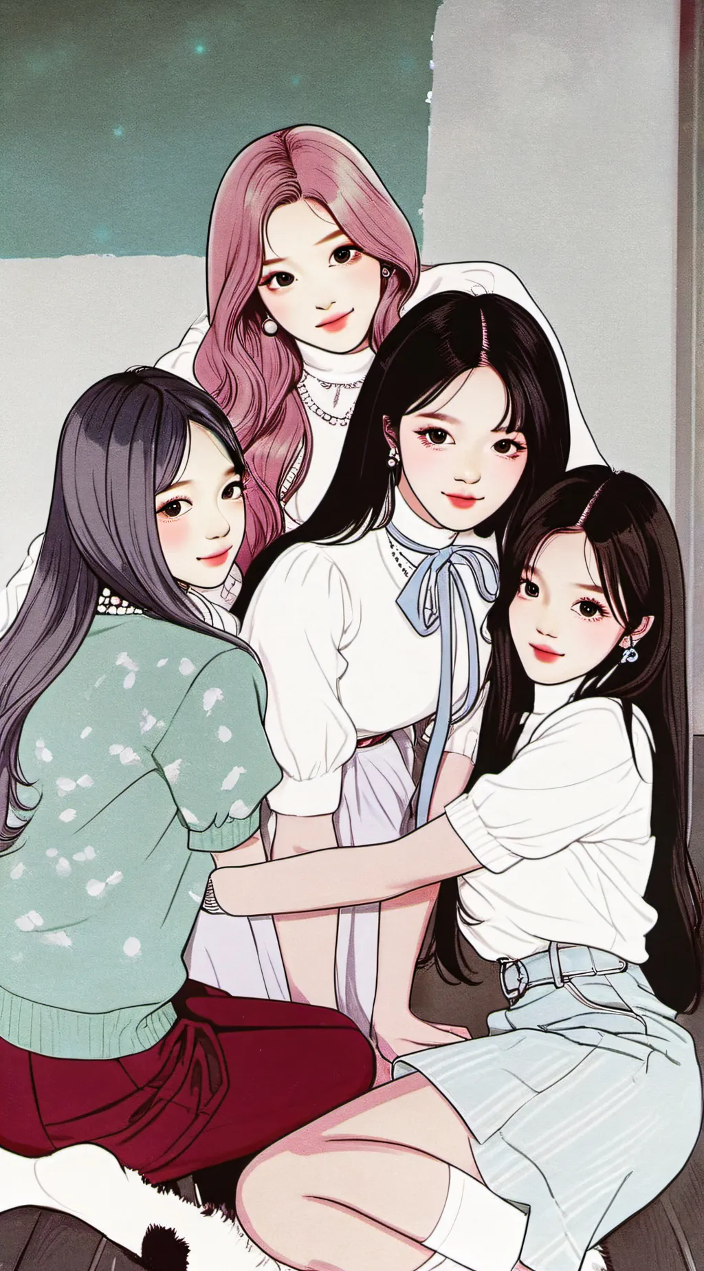 ai character: Blackpink background