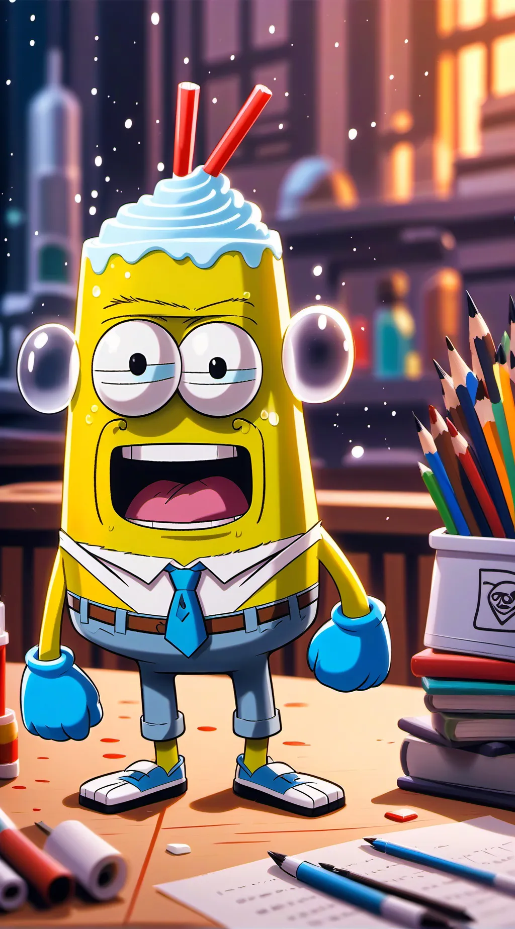 ai character: Doodlebob background