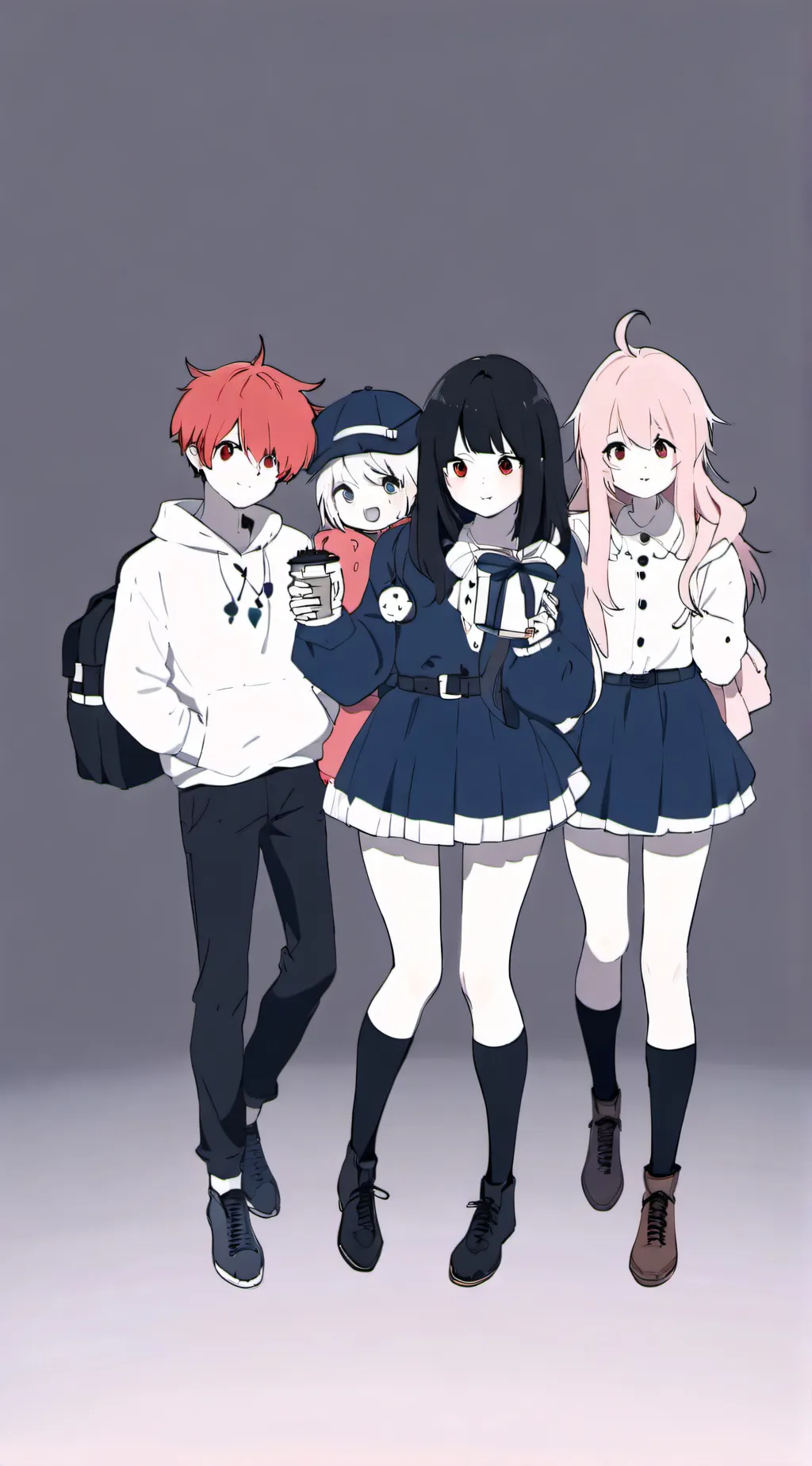 ai character: friends grop background