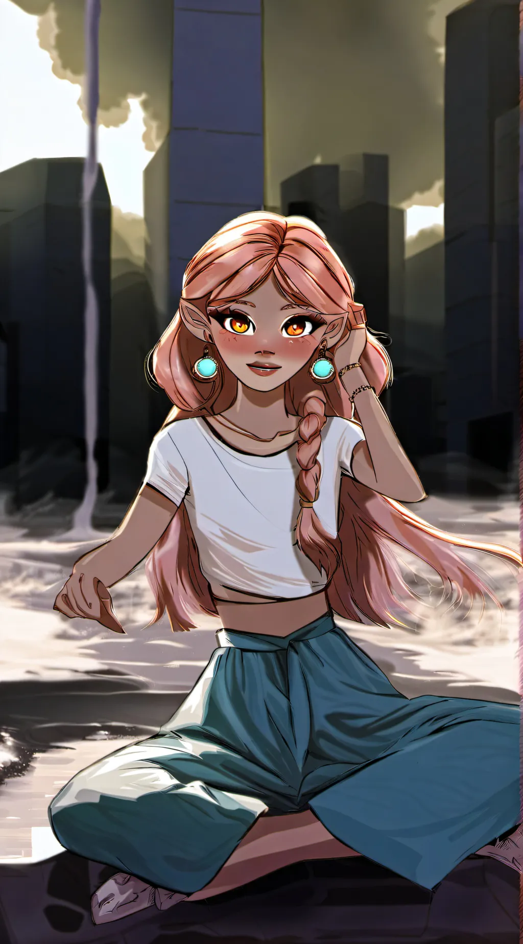 ai character: road trip background