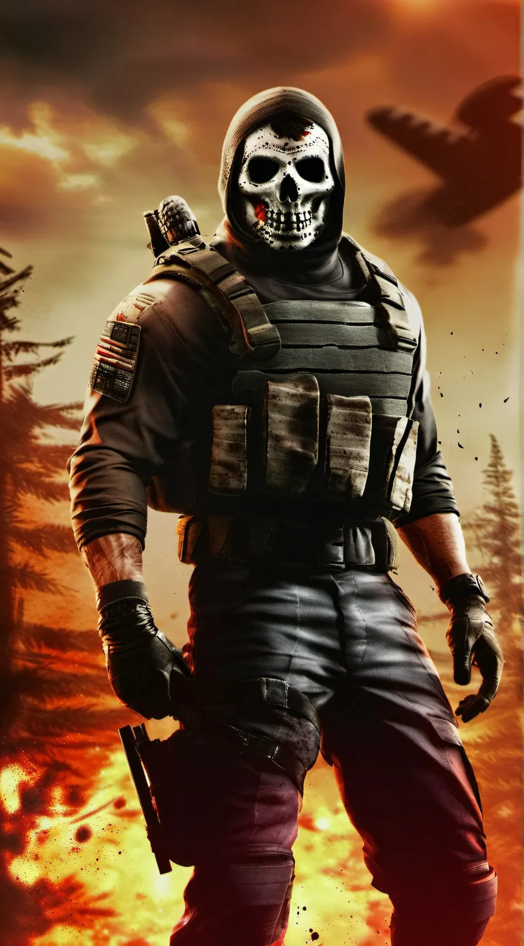 ai character: ghost background