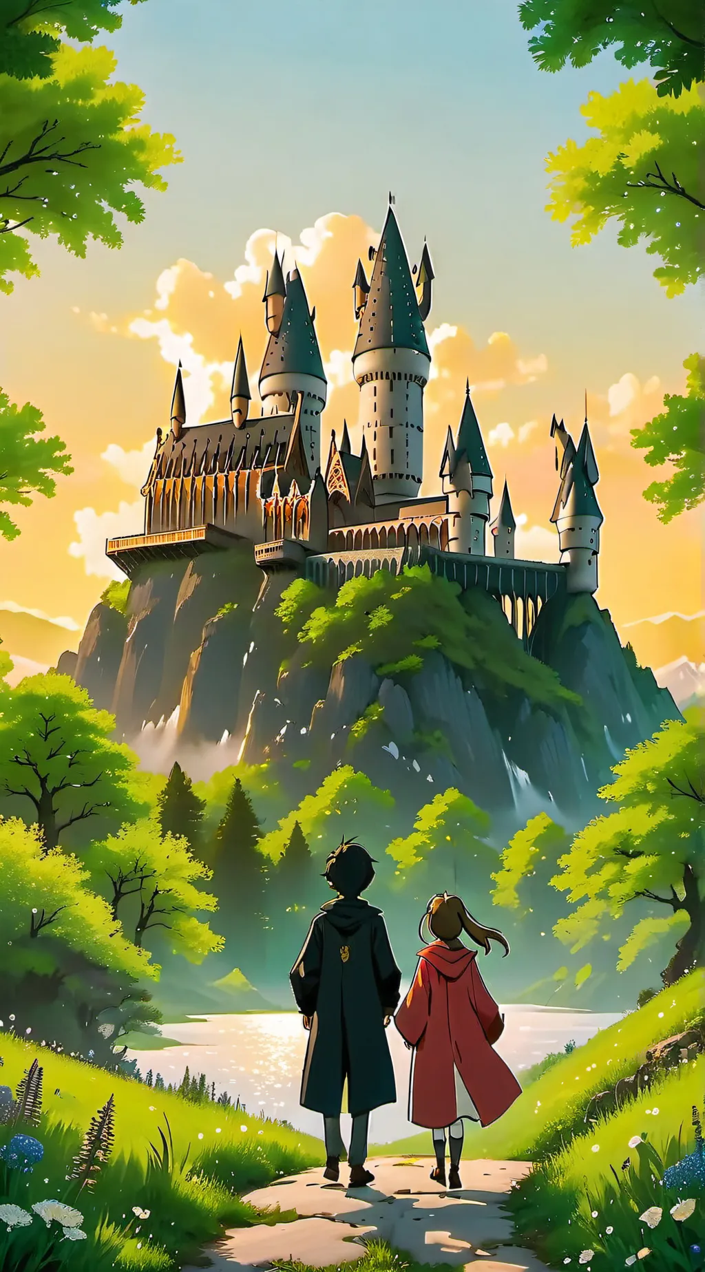 ai character: Hogwarts T Or D background