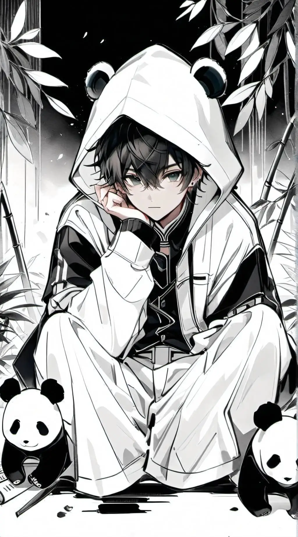 ai character: panda background