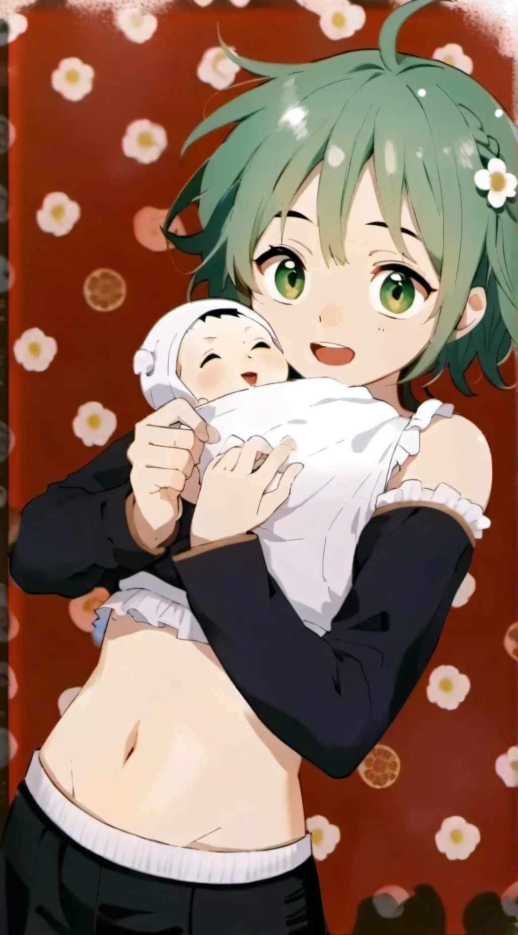 ai character: Mha pregnant Deku background