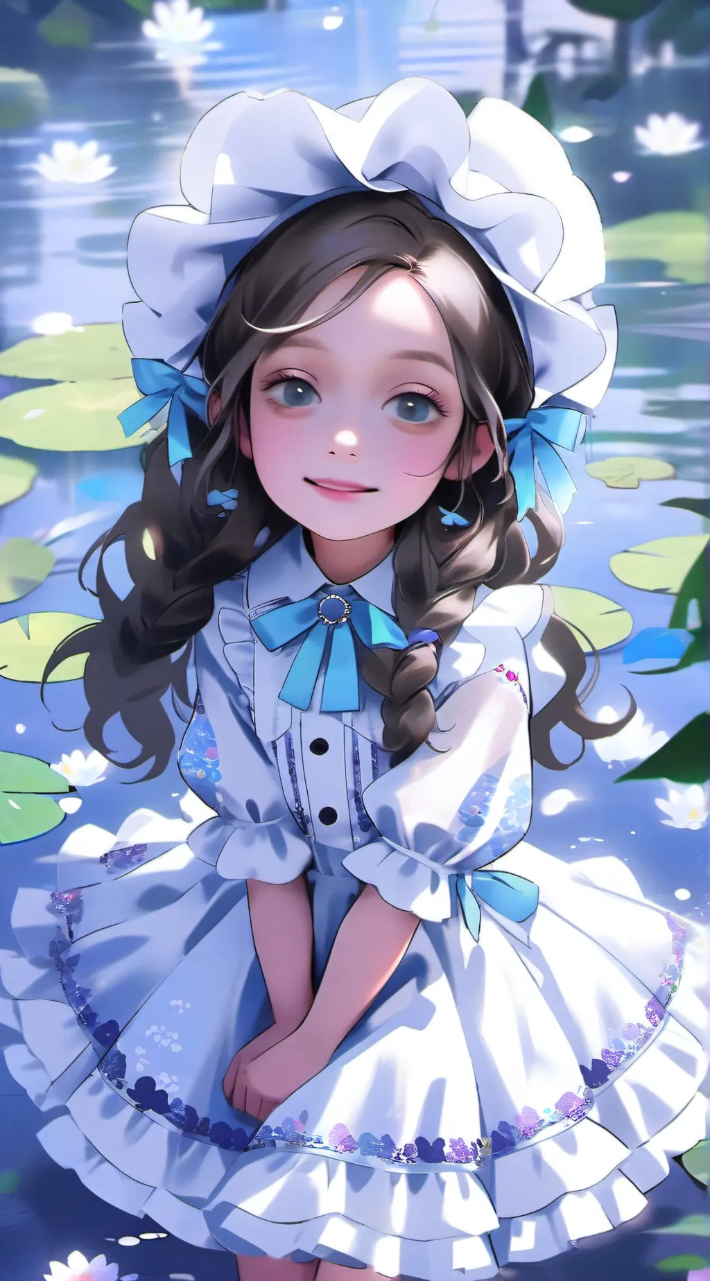 ai character: violet background