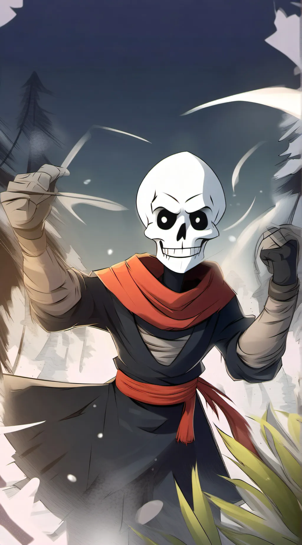 ai character: papyrus background