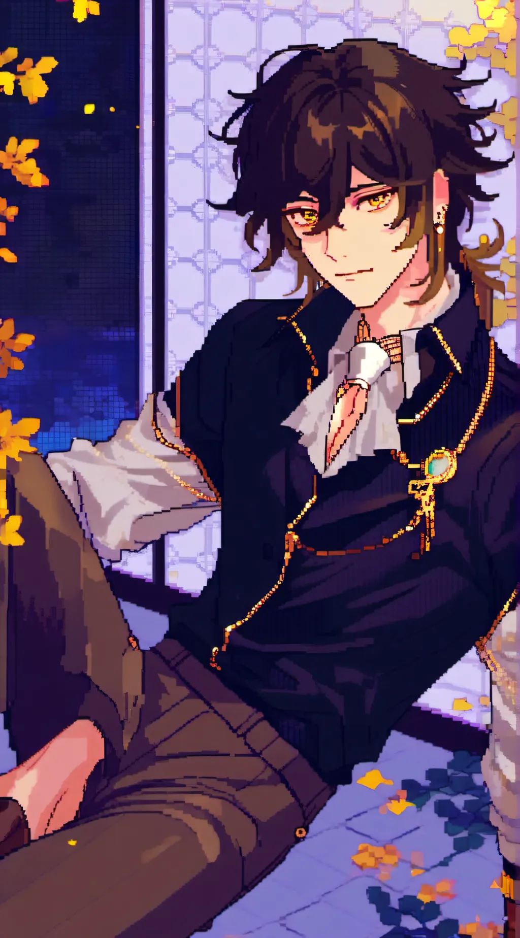 ai character: /|°•Hunter🌱•°|\ background