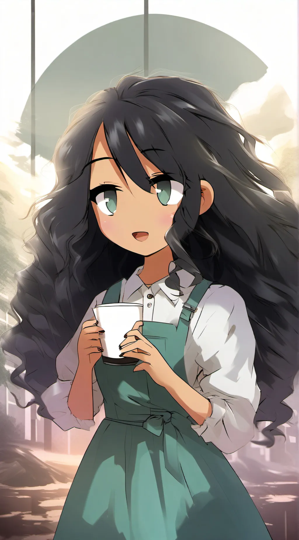 ai character: Ashley  background