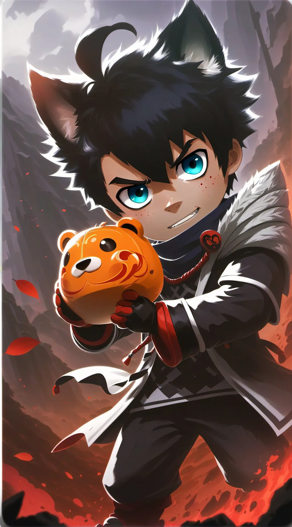 ai character: pookie in rblx background