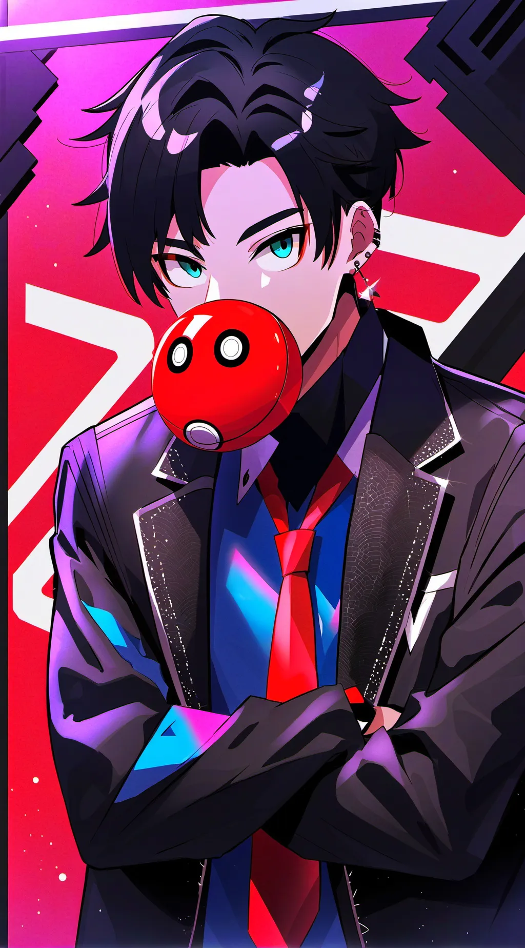 ai character: Handsome background