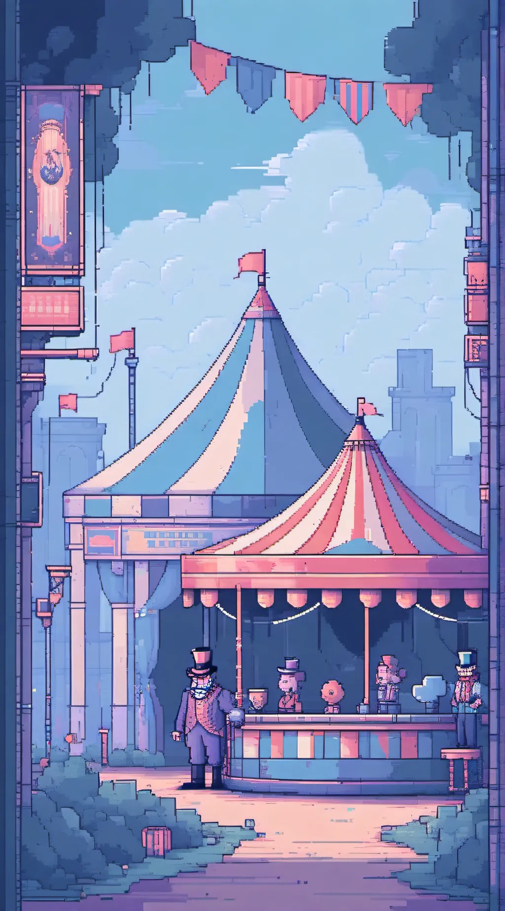 ai character: digital circus  background