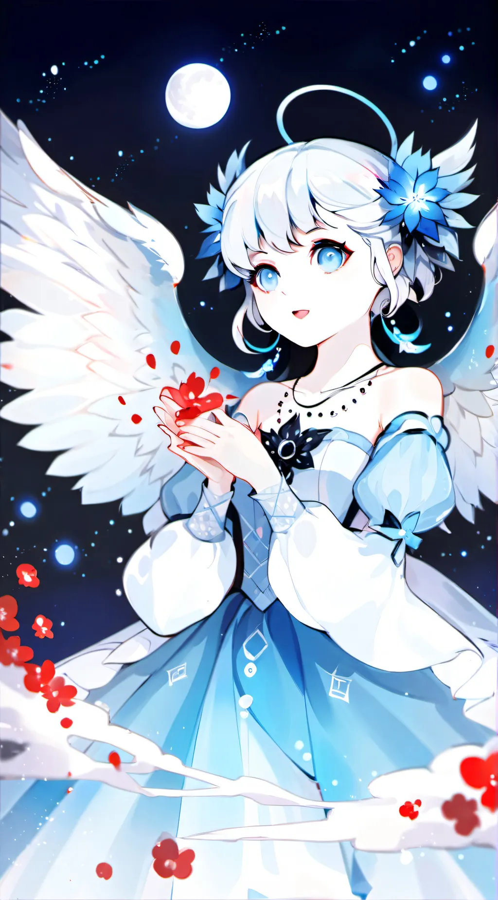 ai character: Alolan vulpix background