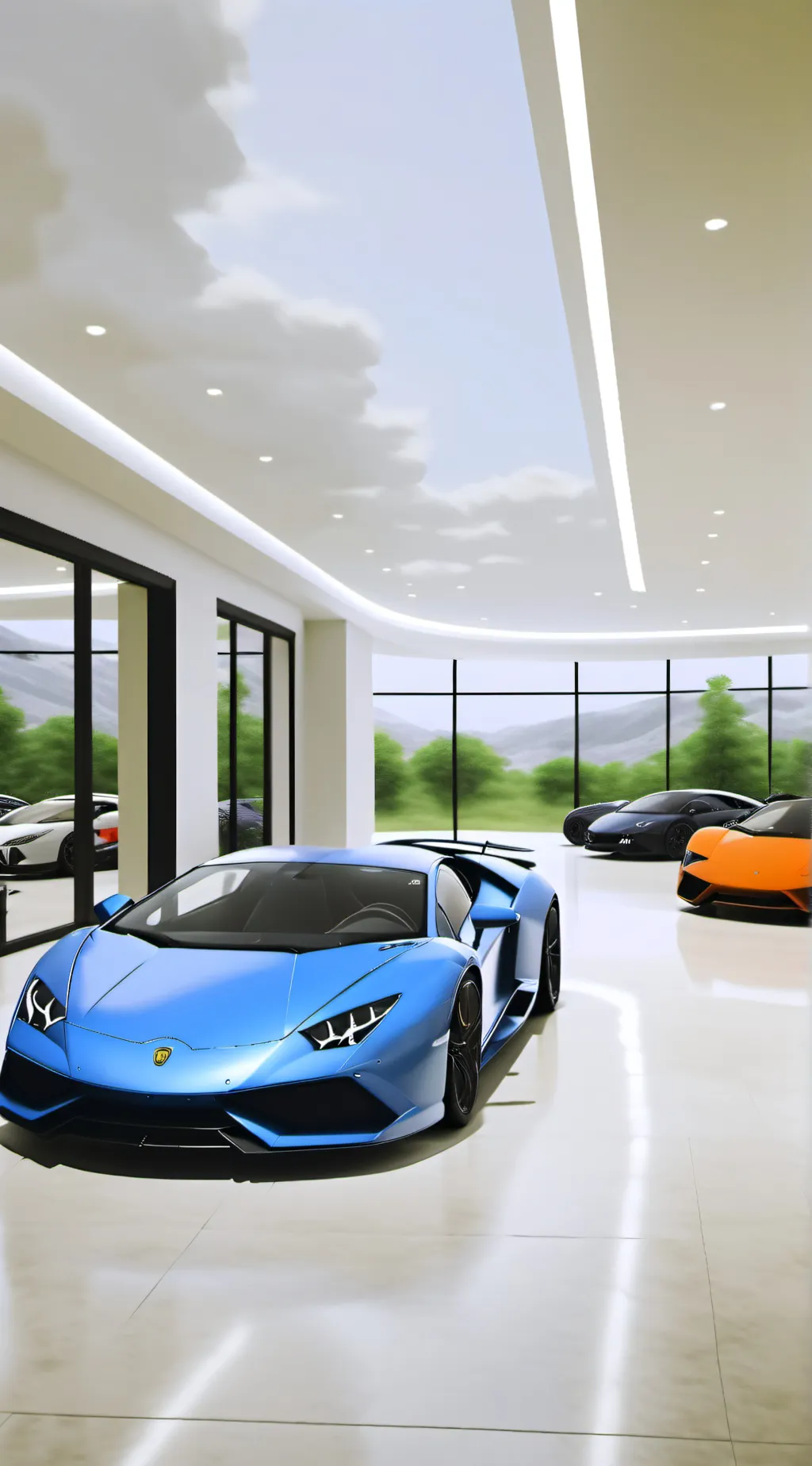 ai character: Car dealership background