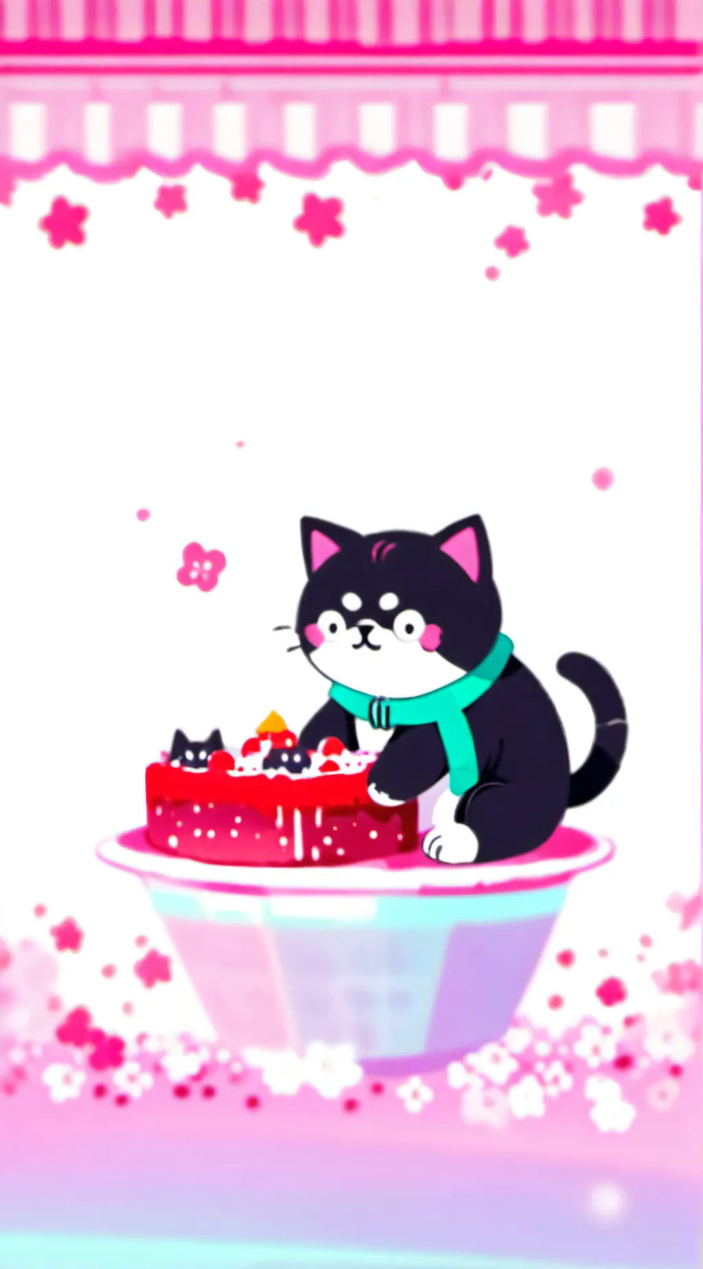 ai character: Uwu cat~ background