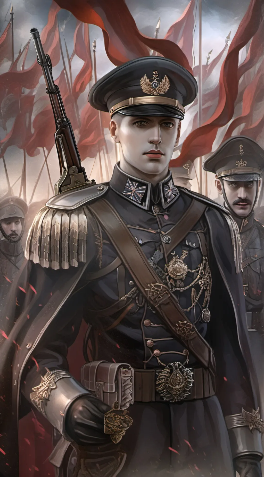 ai character: WW1 soldier  background