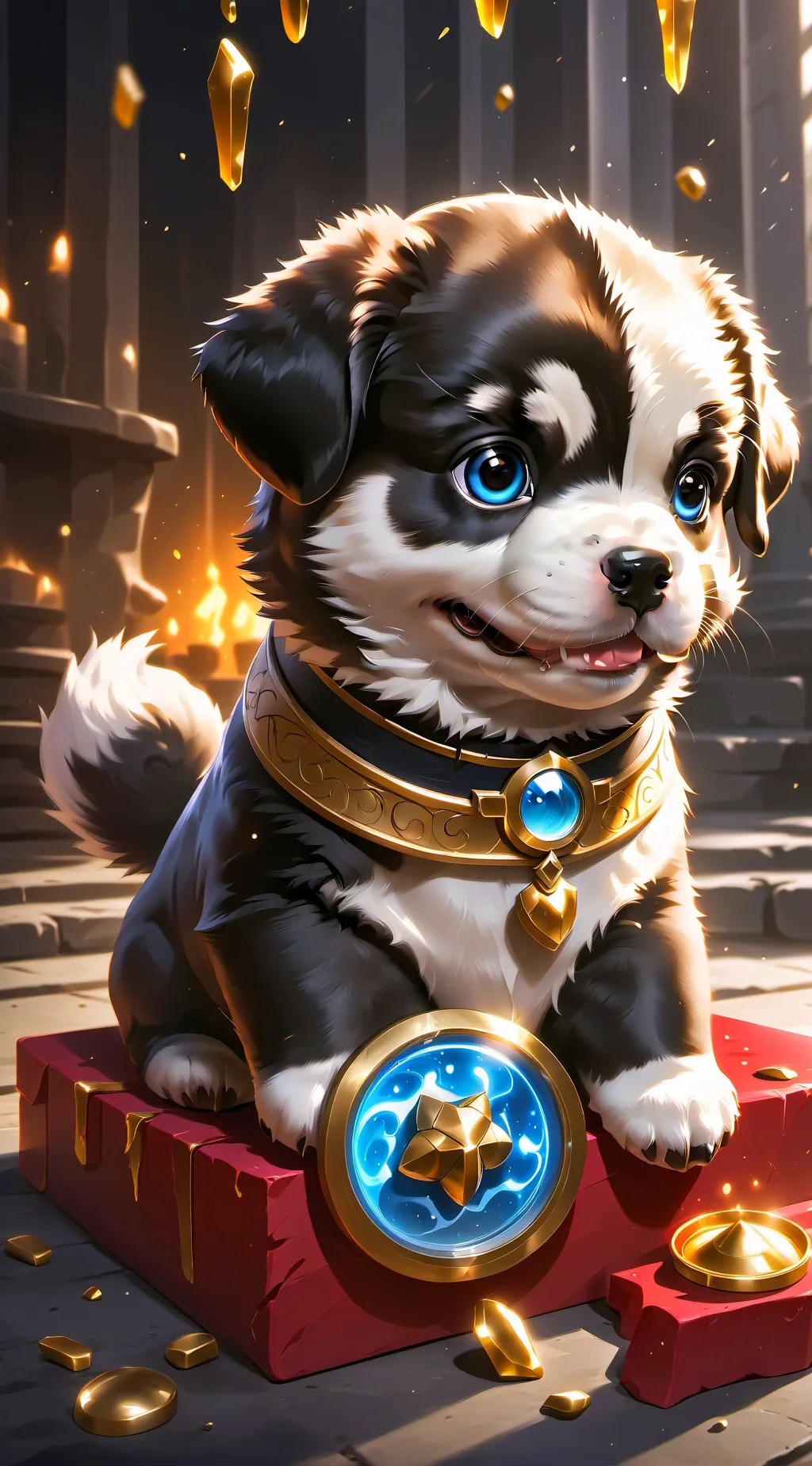 ai character: puppy  background