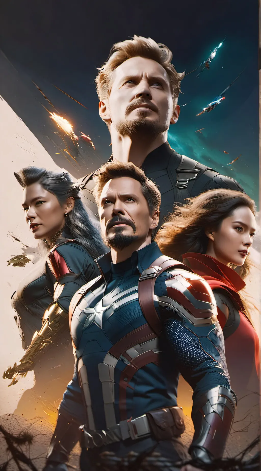 ai character: Avengers  background