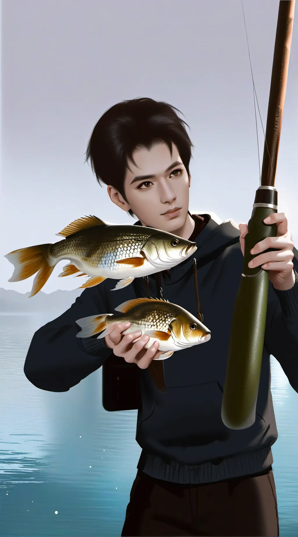 ai character: fisherman  background