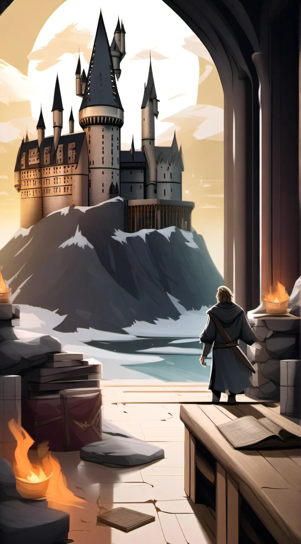 ai character: Hogwarts background