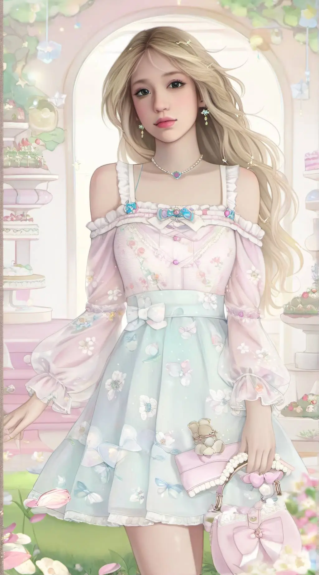 ai character: Lanarae♡♥ꨄ background