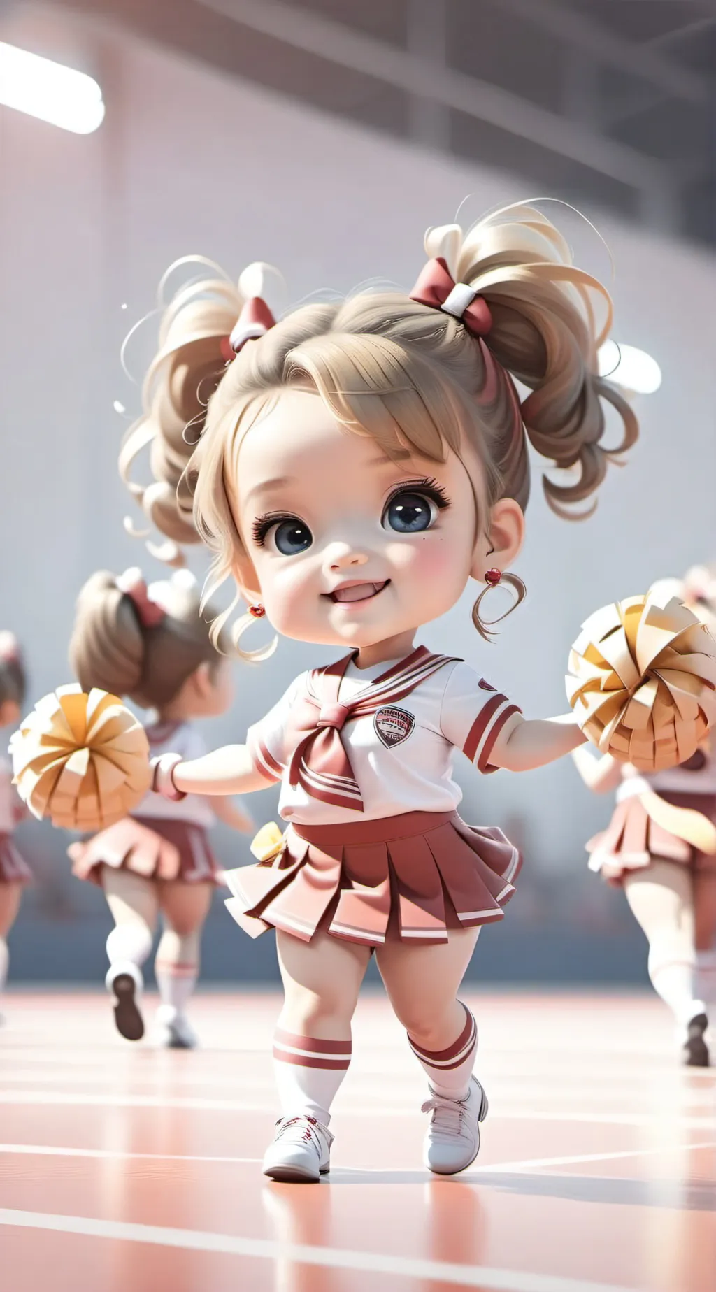 ai character: Bears baby cheer background