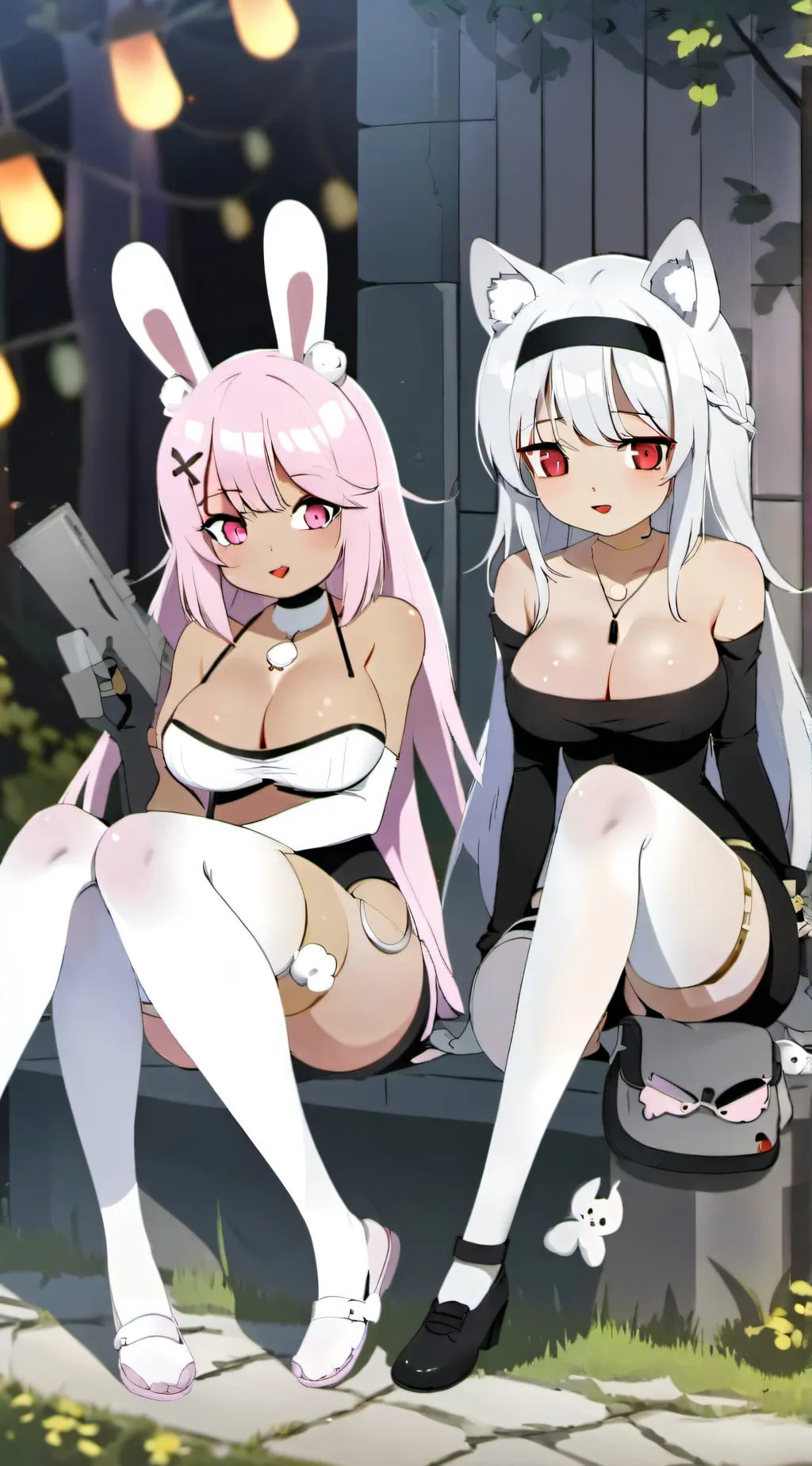 ai character: cherry and snow  background