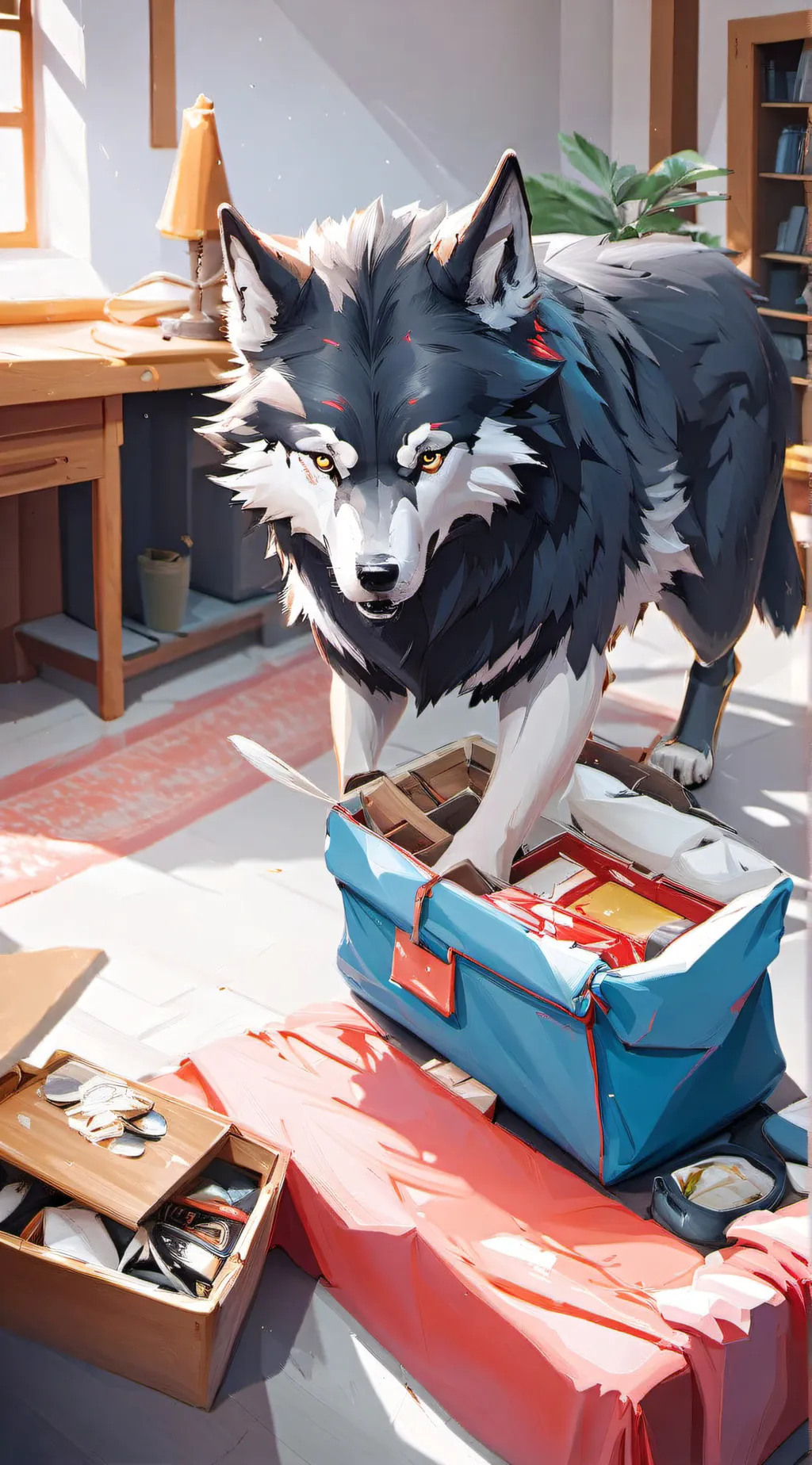 ai character: wolf story background