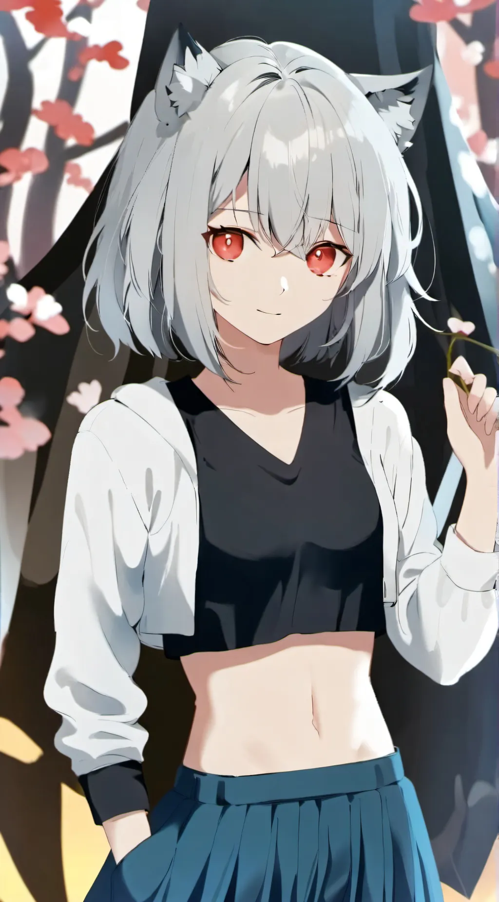 ai character: MHA wolf girl you! background