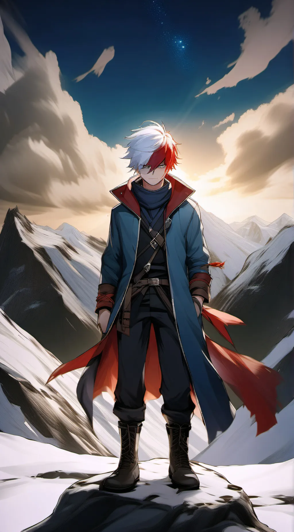 ai character: Shoto Todoroki  background