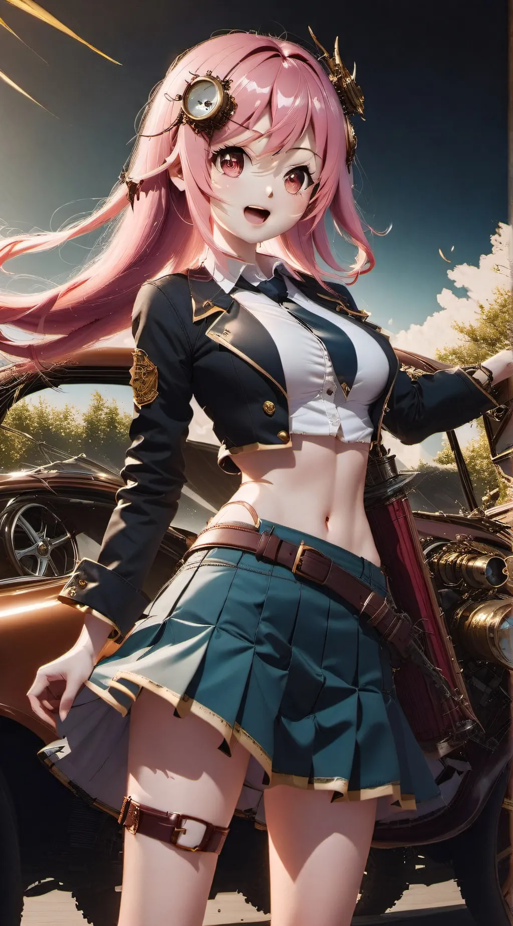 ai character: "No School" Girl background
