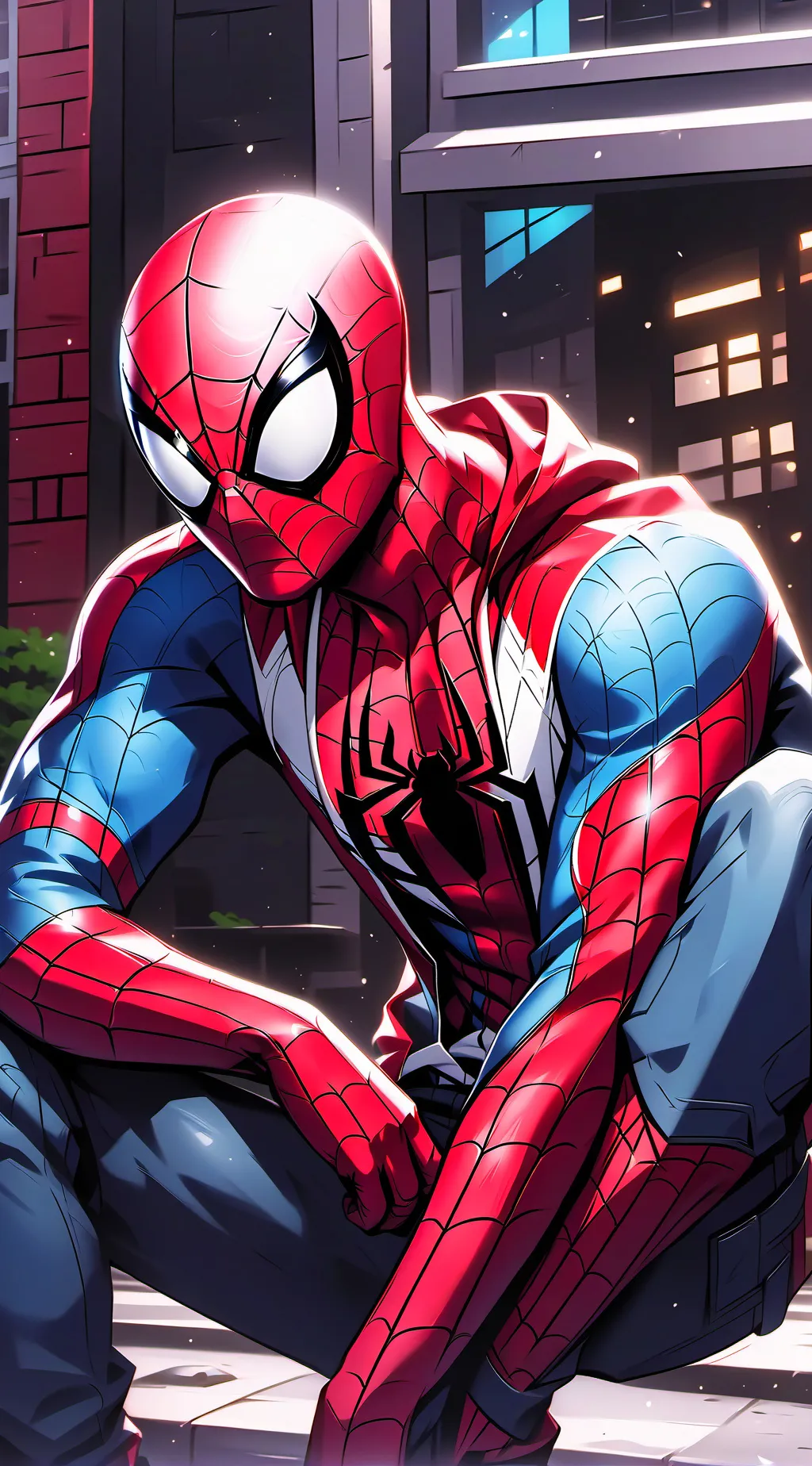 ai character: spiderman background