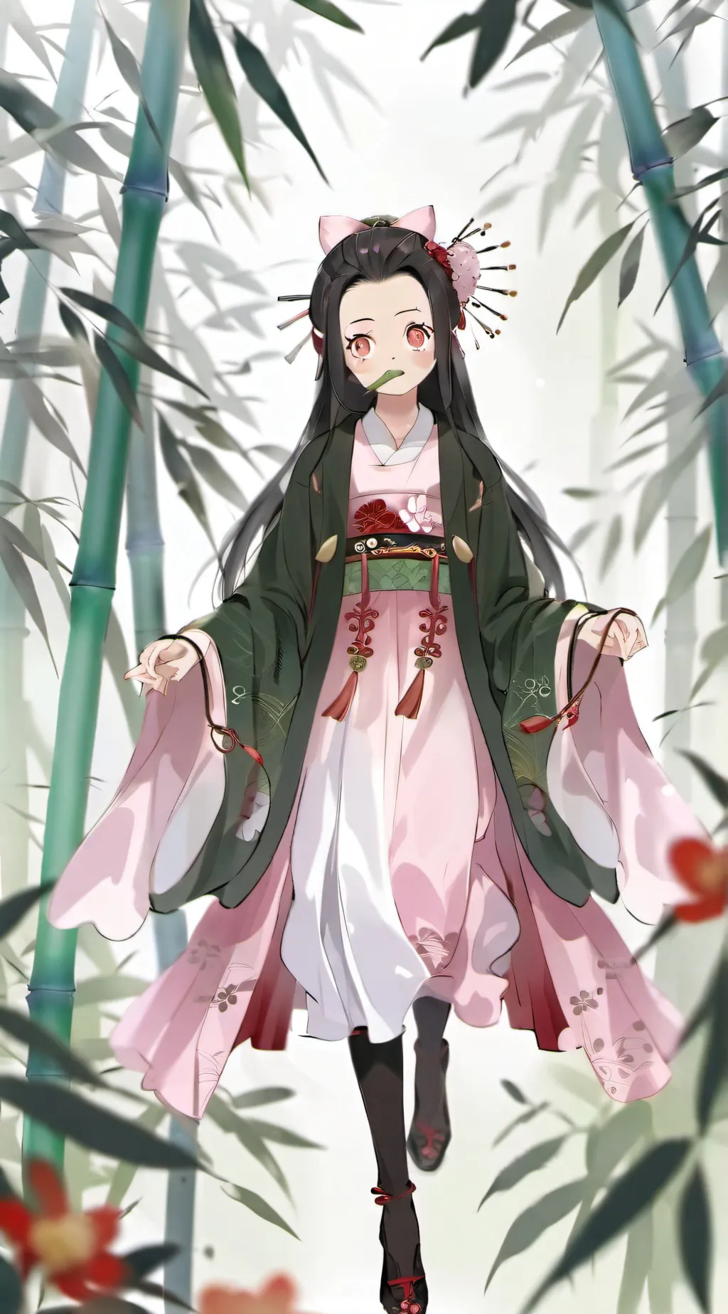 ai character: Nezuko  background
