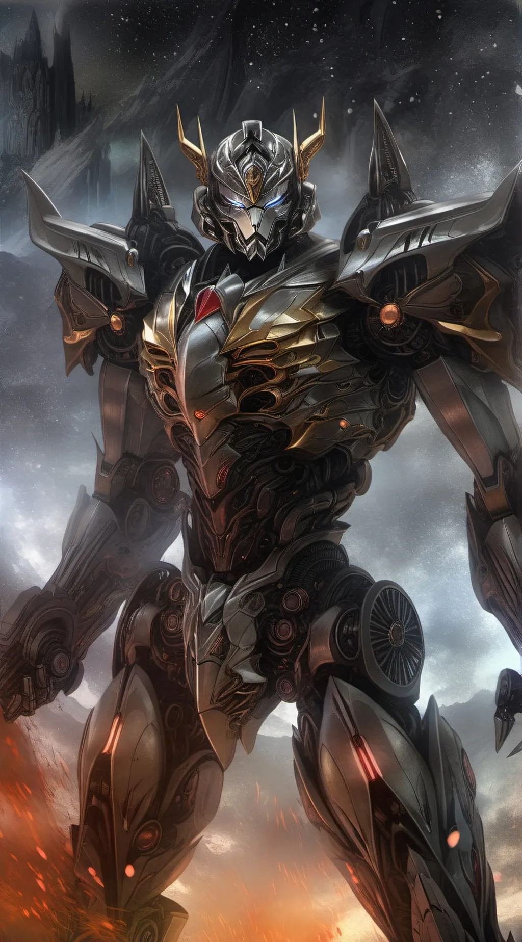 ai character:  Star screem background