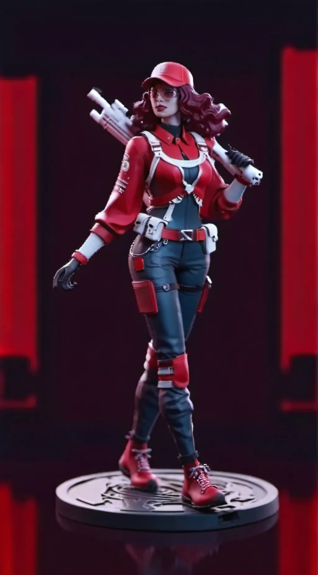 ai character: Princess red background