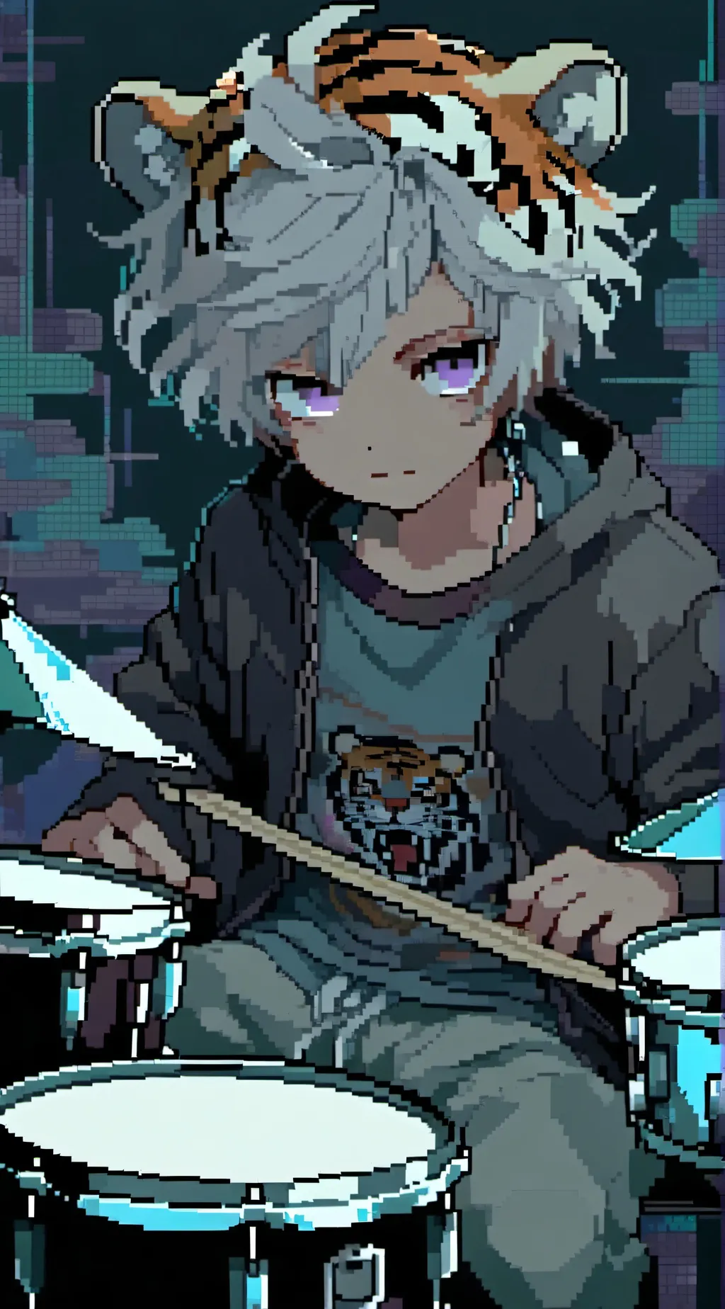 ai character: 🥭🐯 Jamie 🐯🥭 background