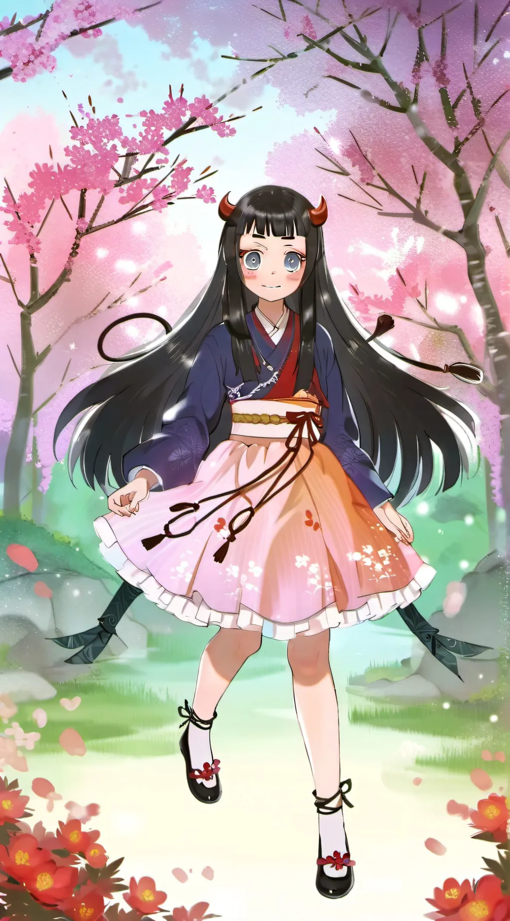 ai character: Nezuko background