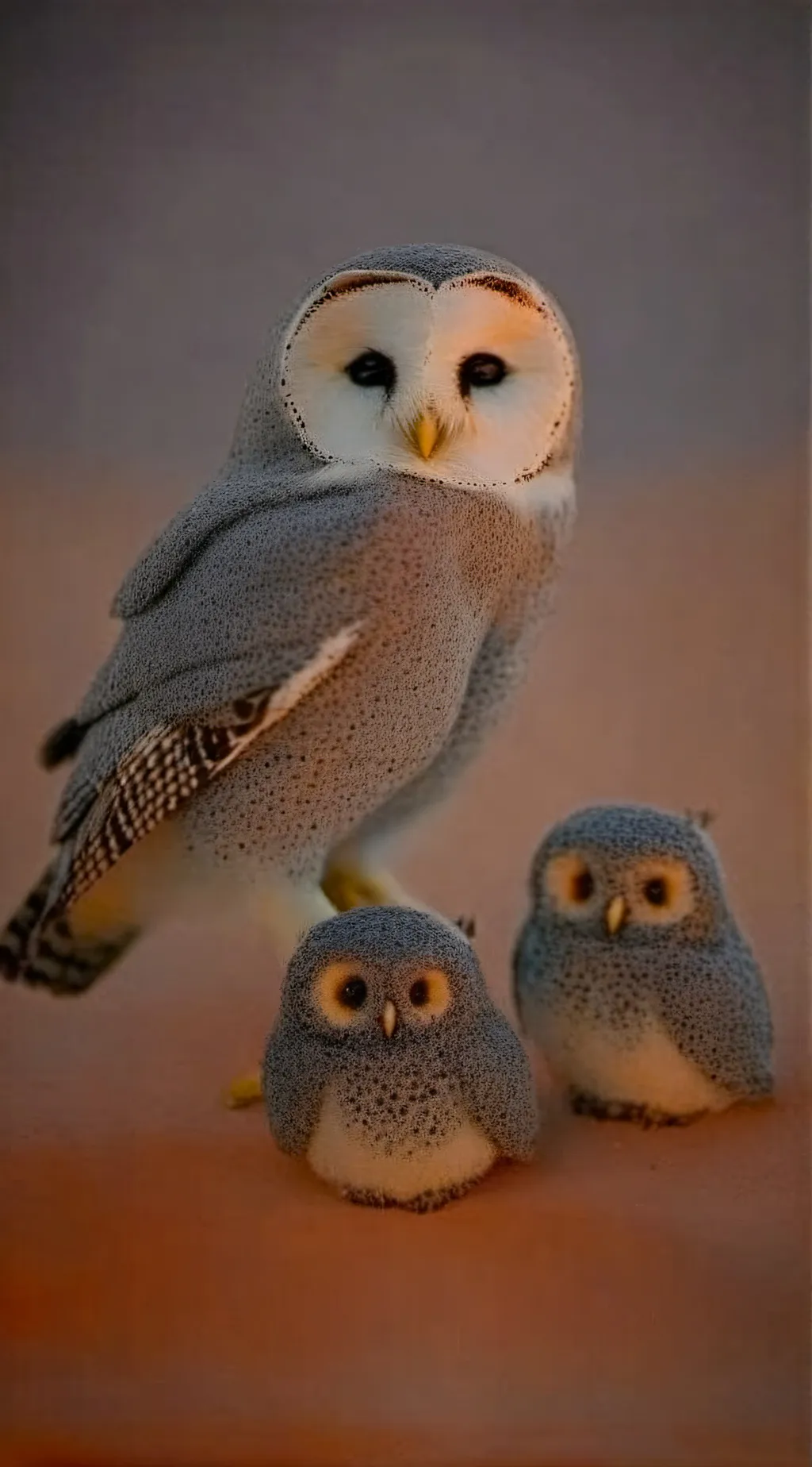 ai character: Mother barn owl background
