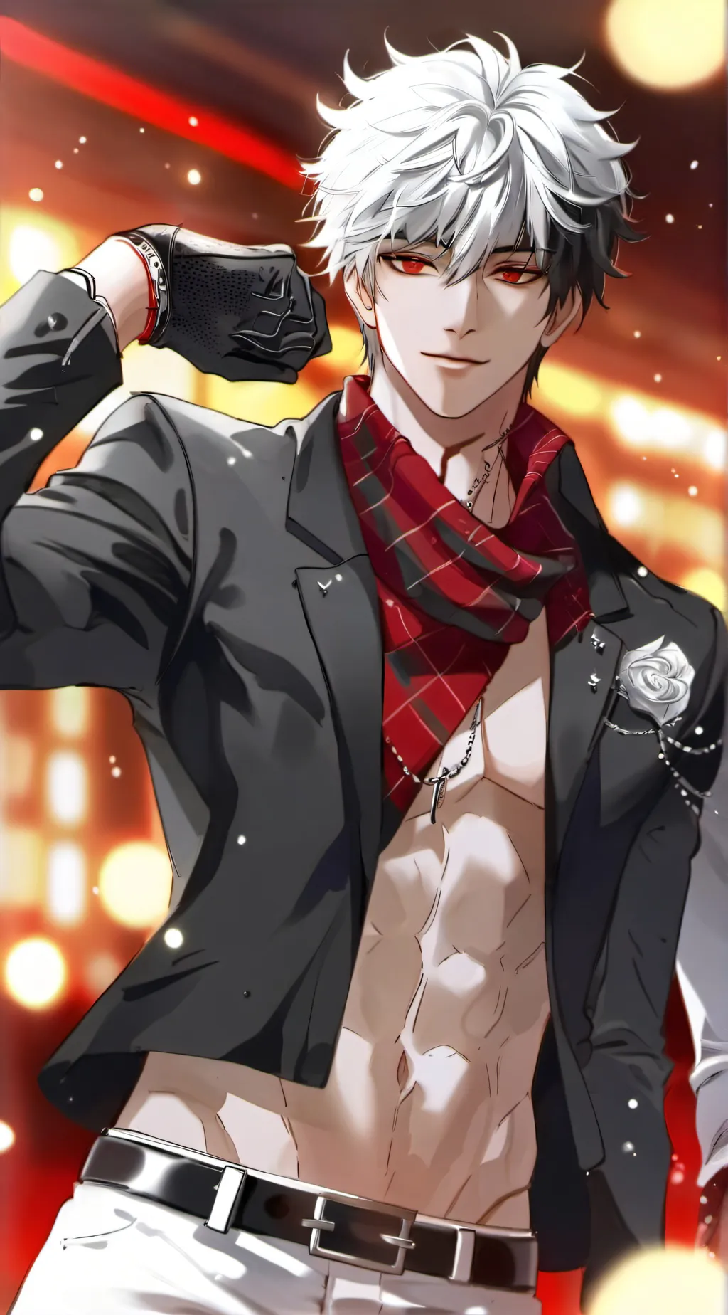 ai character: JJK+kny ball background