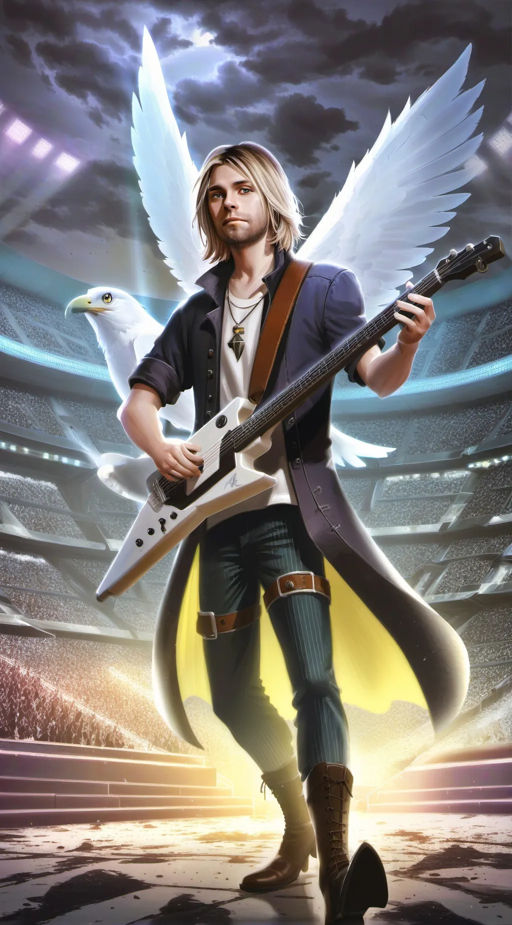 ai character: Kurt Cobain background