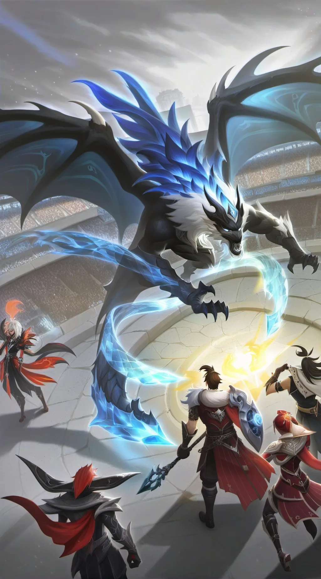 ai character: dragon background