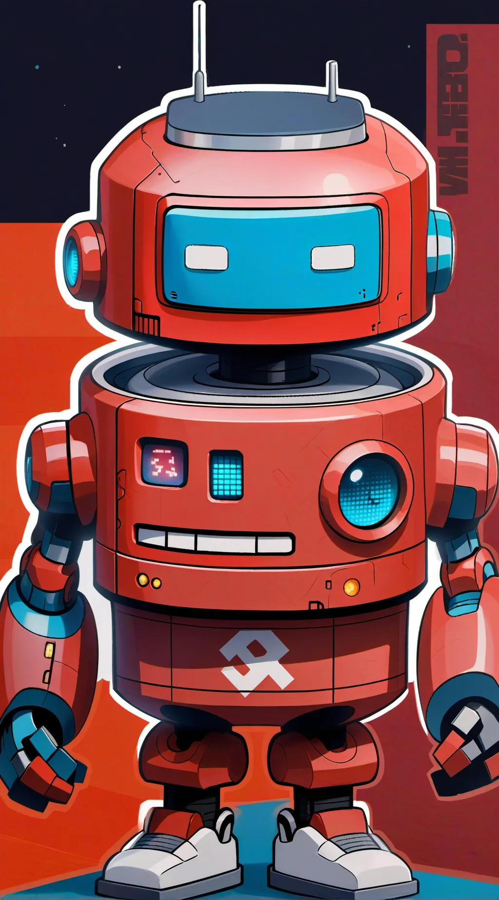 ai character: Robot jones background