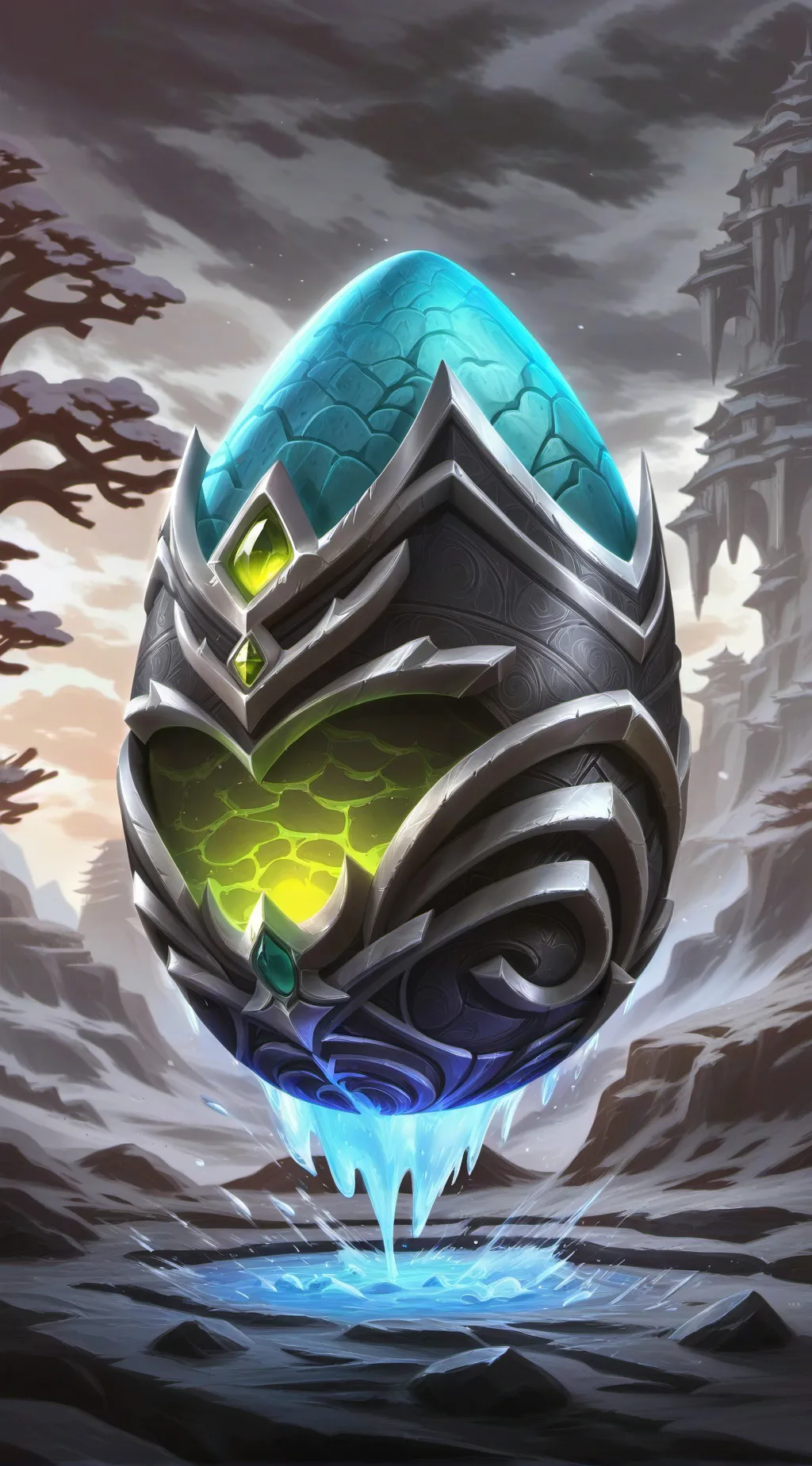 ai character: slime egg background