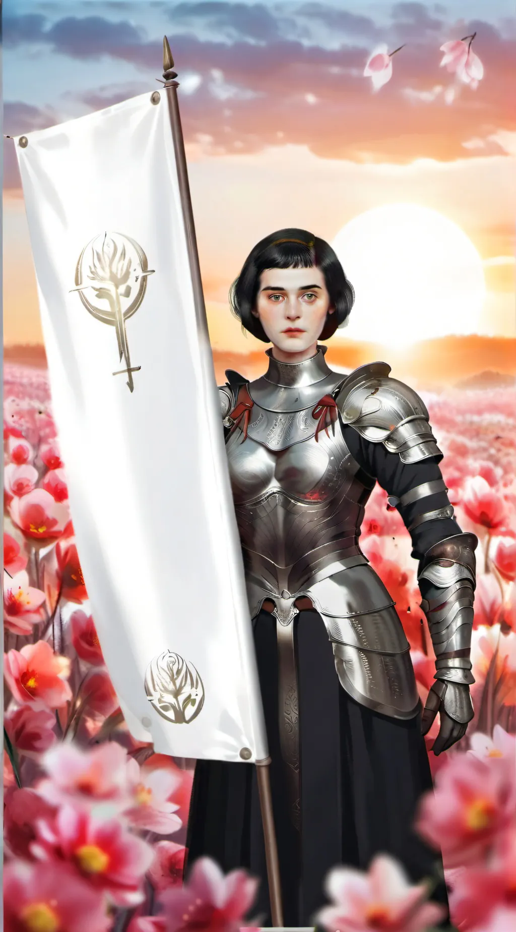 ai character: St joan of arc background
