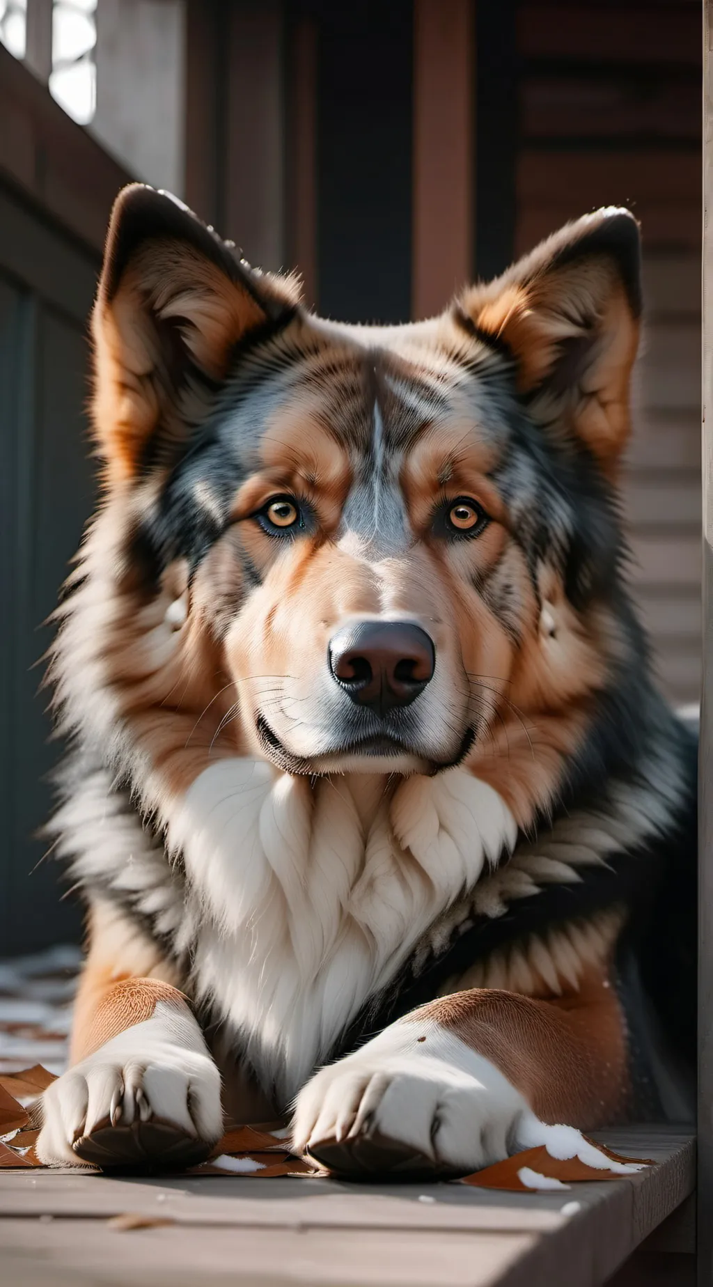 ai character: Sussy warm background