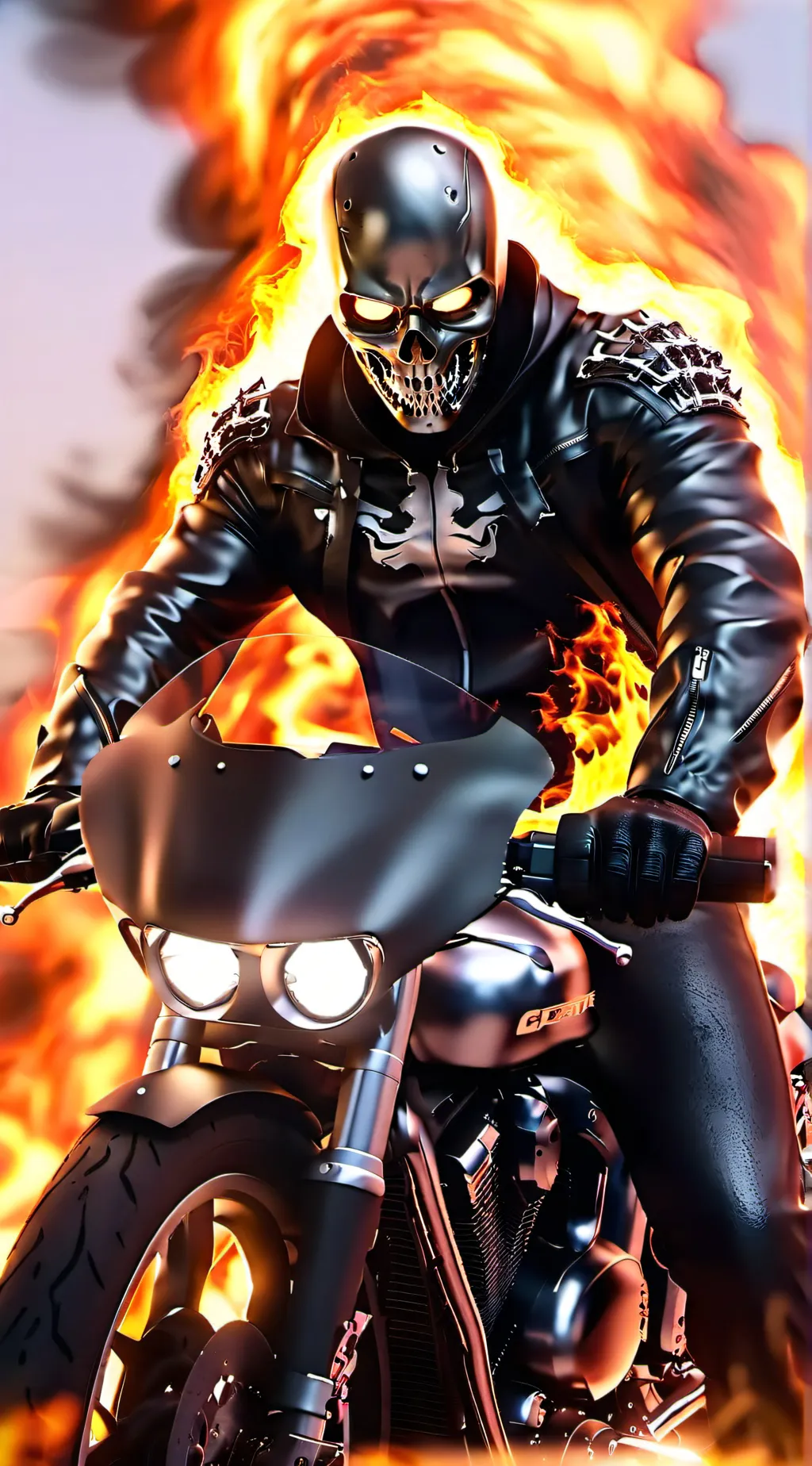 ai character: Ghostrider🔥💀🔥 background